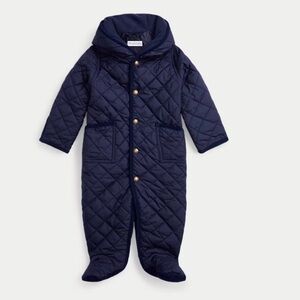 Ralph Lauren Navy Quilted Puffer Snowsuit